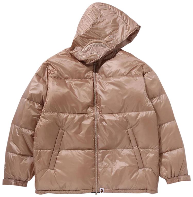 BAPE Shark Relaxed Fit Down Jacket Beige