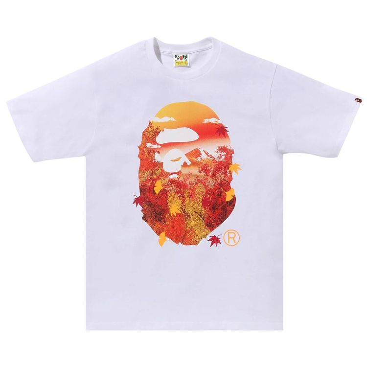BAPE Japan Autumn Photo Ape Head Tee White