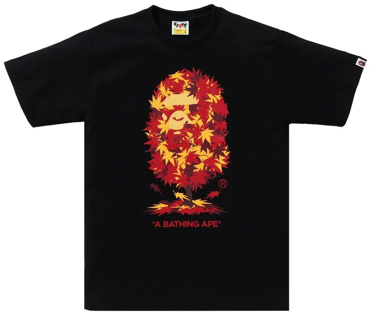 BAPE Japan Autumn Ape Head Tee Black