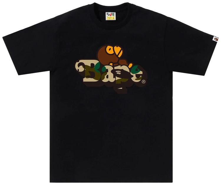 BAPE 1st Camo Milo On BAPE Tee BlackYellow
