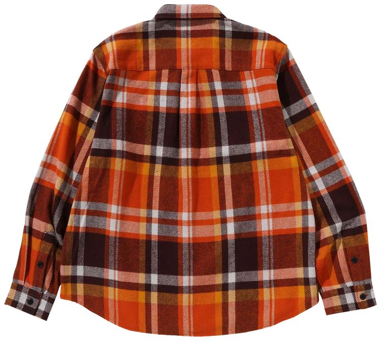 BAPE Check Relaxed Fit Shirt Orange