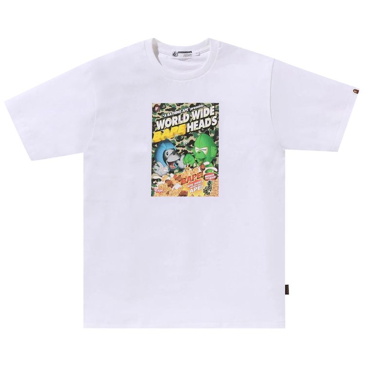 BAPE Heads Flyer Tee White