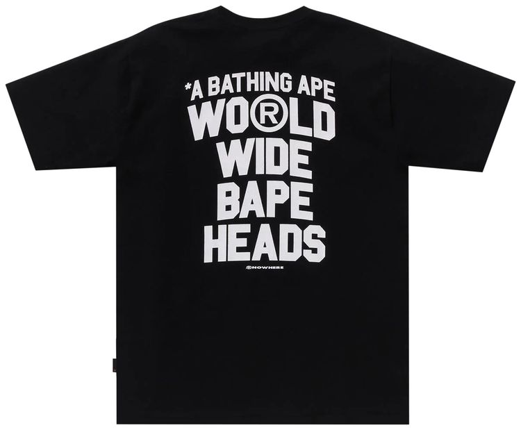 BAPE Flyer Pattern Print Tee Black