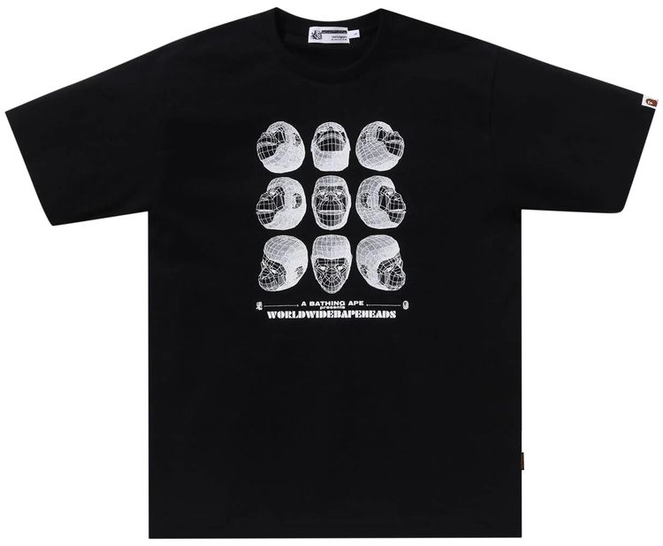 BAPE Polygon Ape Head Tee Black