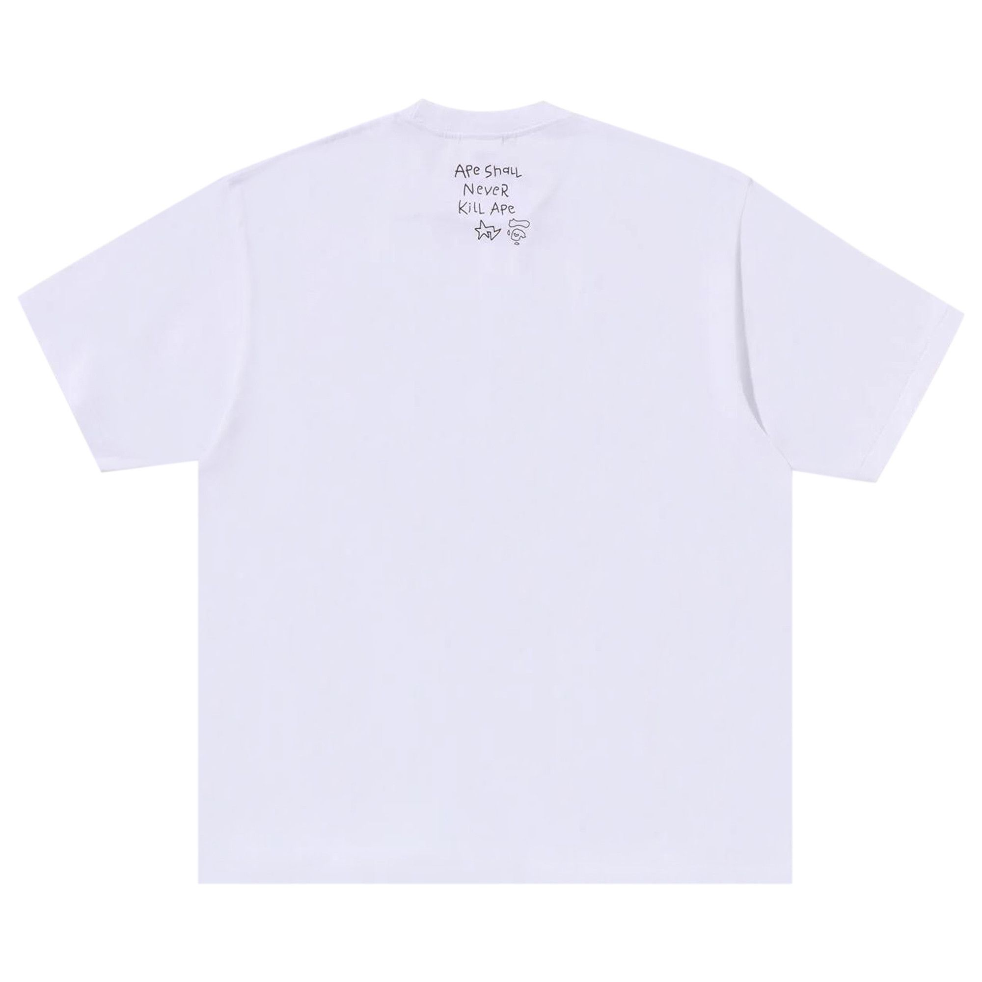 Buy BAPE Hand Drawn Logo Relaxed Fit Tee 'White' - 1K80 110 334