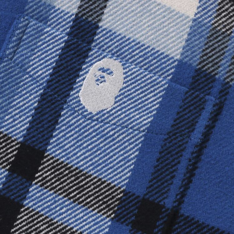 BAPE Check Relaxed Fit Shirt Blue