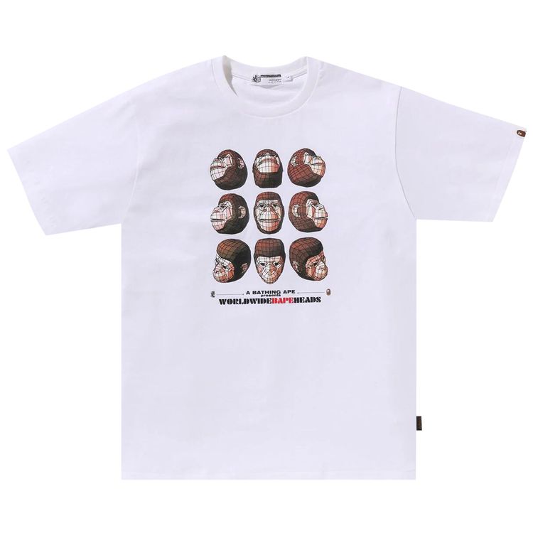 BAPE Polygon Ape Head Tee White