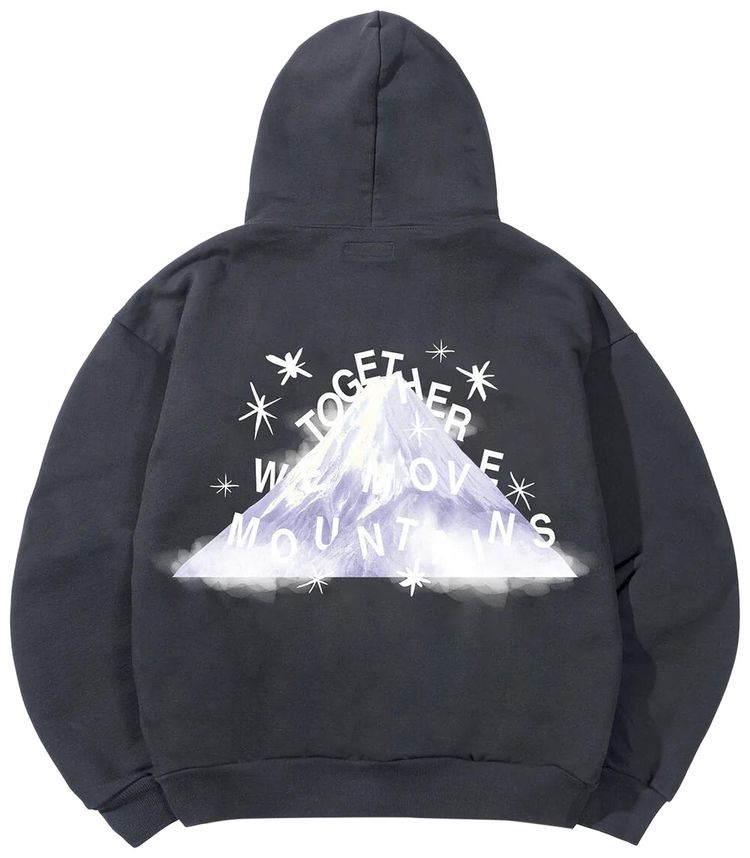 Market Move Mountains Hoodie Washed Black