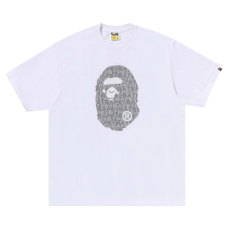 BAPE Lux Sport Pattern Ape Head Relaxed Fit Tee White