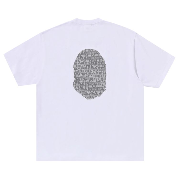 BAPE Lux Sport Pattern Ape Head Relaxed Fit Tee White