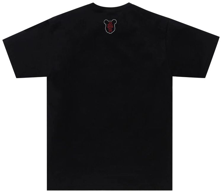 BAPE x MEDICOM TOY Bear College Tee Black