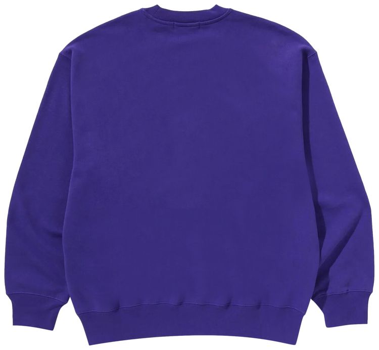 BAPE One Point Relaxed Fit Crewneck Sweatshirt Purple