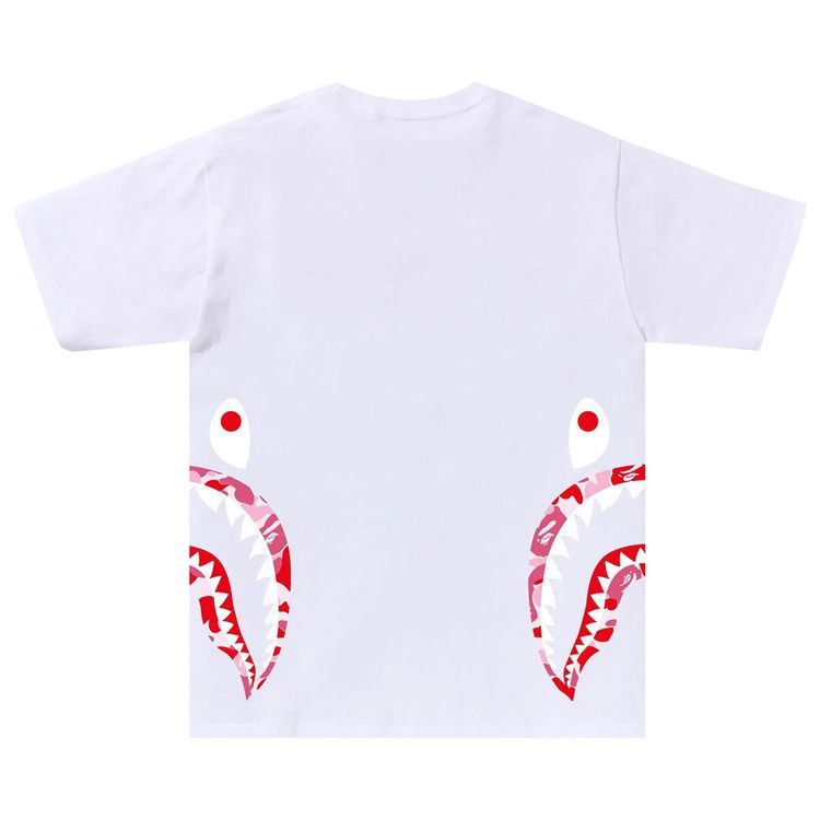 BAPE ABC Camo Side Shark Tee WhitePink