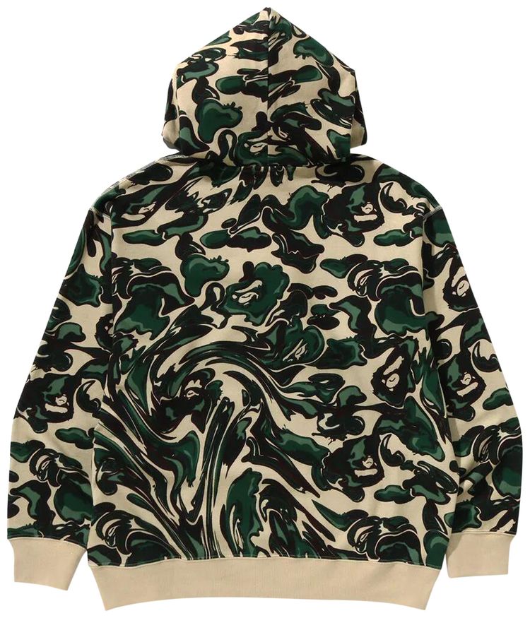 BAPE Marbling Camo Relaxed Fit Pullover Hoodie Green