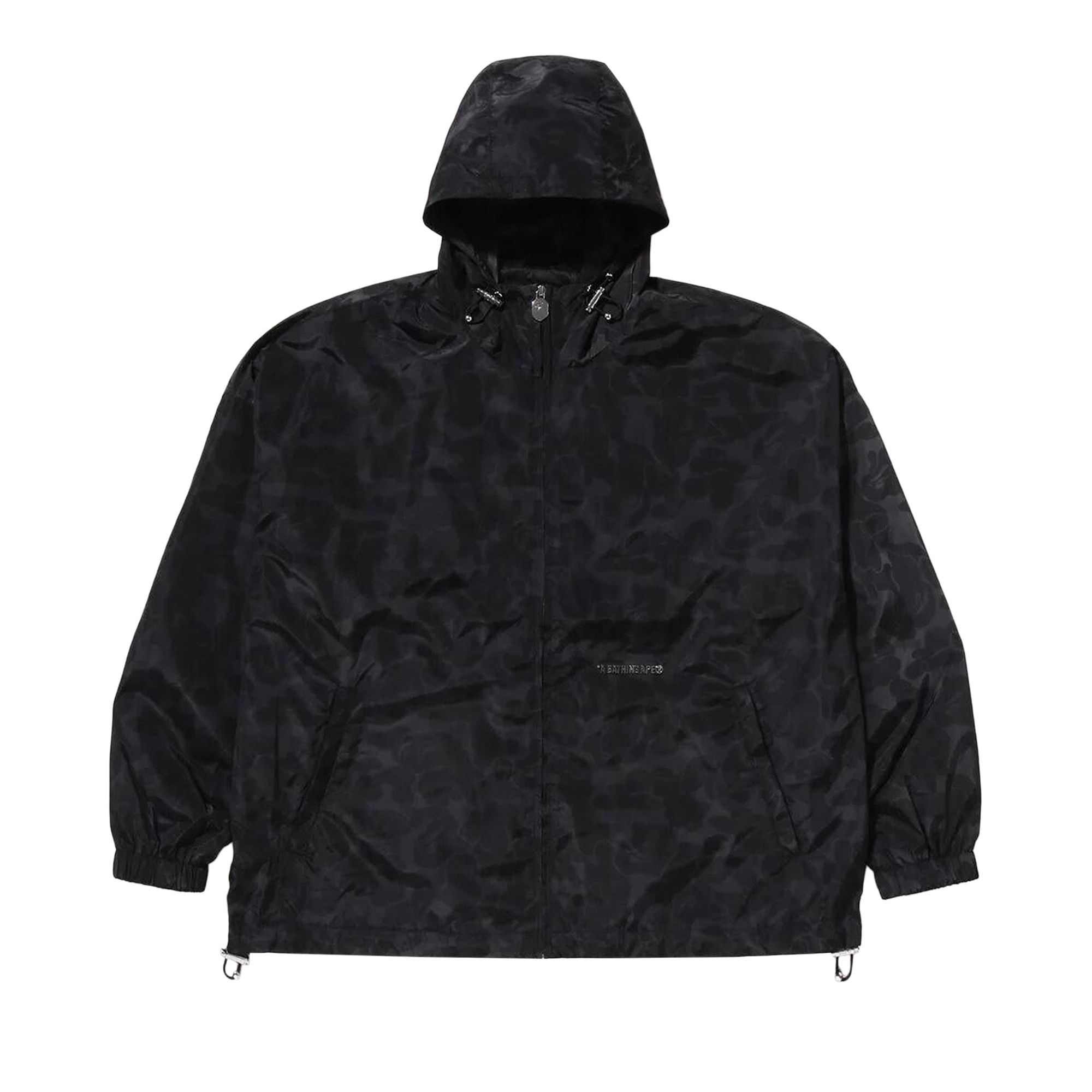 Buy BAPE Solid Color Nylon Hooded Jacket 'Black' - 1K70 140 301