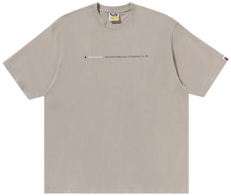 BAPE Hightlight Logo Relaxed Fit Tee Grey