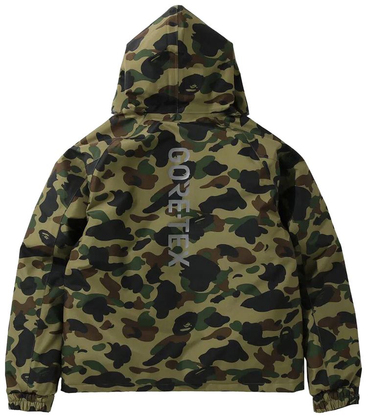 BAPE GORE TEX 1st Camo Hoodie Down Jacket Green