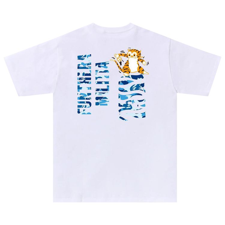 BAPE ABC Camo Tiger Tee WhiteBlue