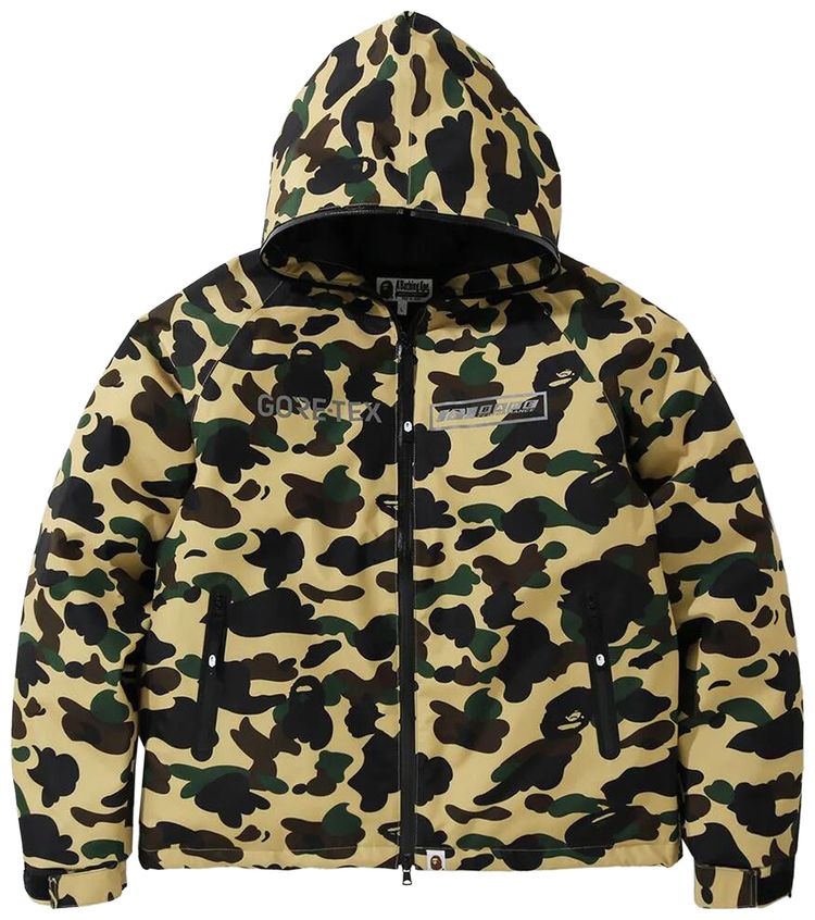 BAPE GORE TEX 1st Camo Hoodie Down Jacket Yellow