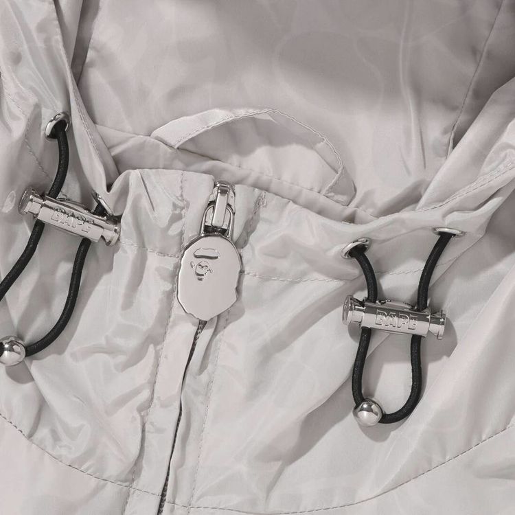 BAPE Solid Color Nylon Hooded Jacket Grey