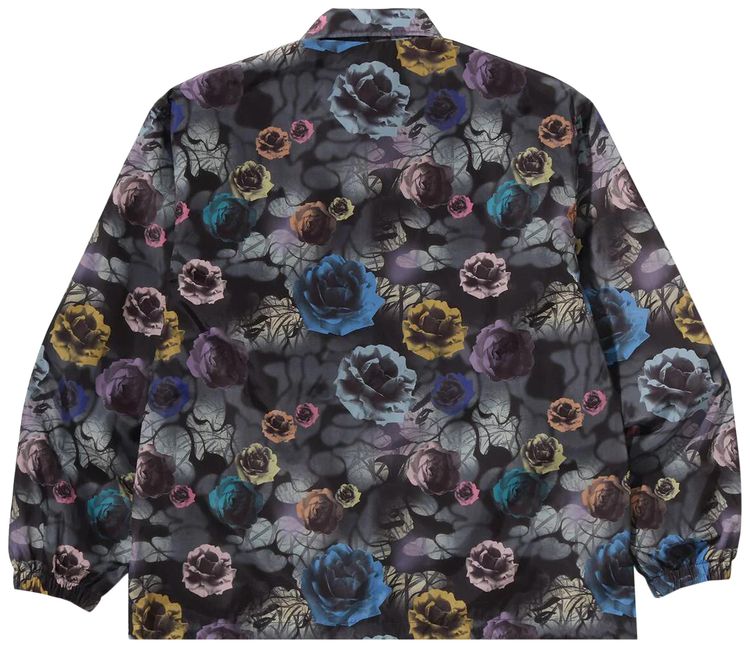 BAPE Floral Camo Bathing Ape Logo Nylon Coach Jacket Black