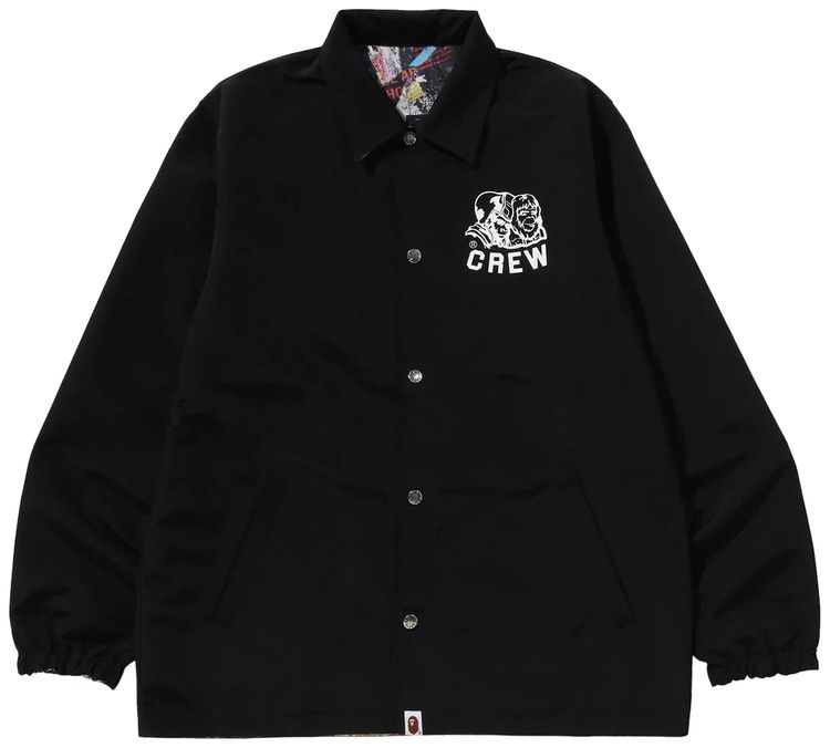 BAPE Flyer Pattern Reversible Coach Jacket Multicolor