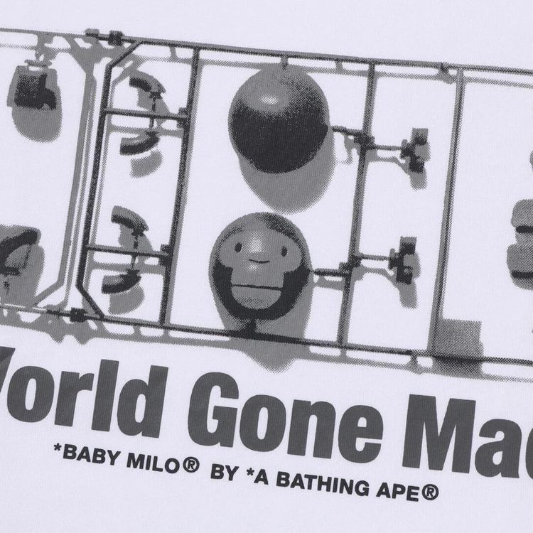 BAPE Baby Milo Figure Relaxed Fit Tee White