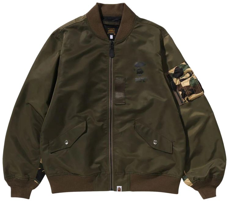 BAPE 1st Camo Bomber Jacket Olive Drab