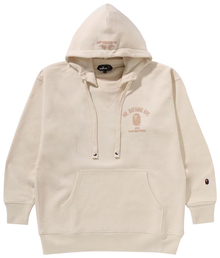 BAPE College Pullover Hoodie Ivory