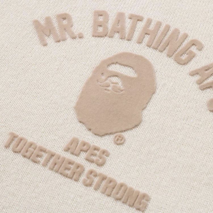 BAPE College Pullover Hoodie Ivory