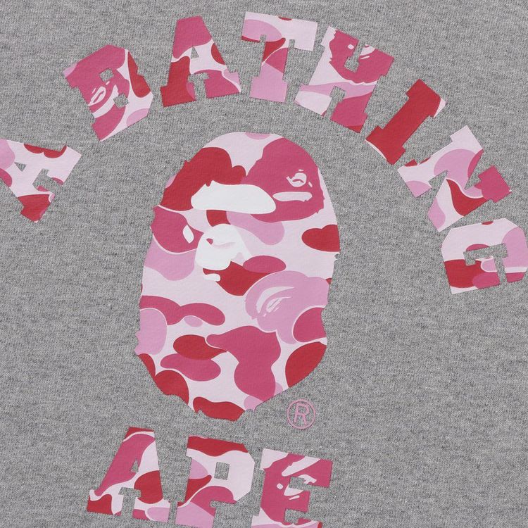 BAPE ABC Camo College Pullover Hoodie Grey