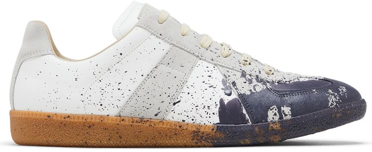 Maison Margiela Replica Low Paint Splatter   White Pewter