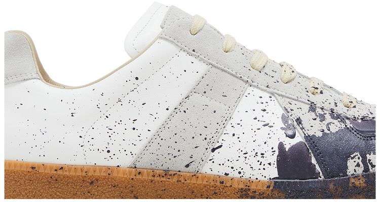 Maison Margiela Replica Low Paint Splatter   White Pewter