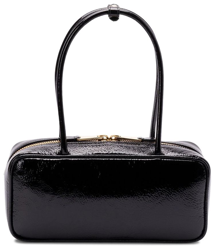 Miu Miu Beau Leather Patchwork Bag Black