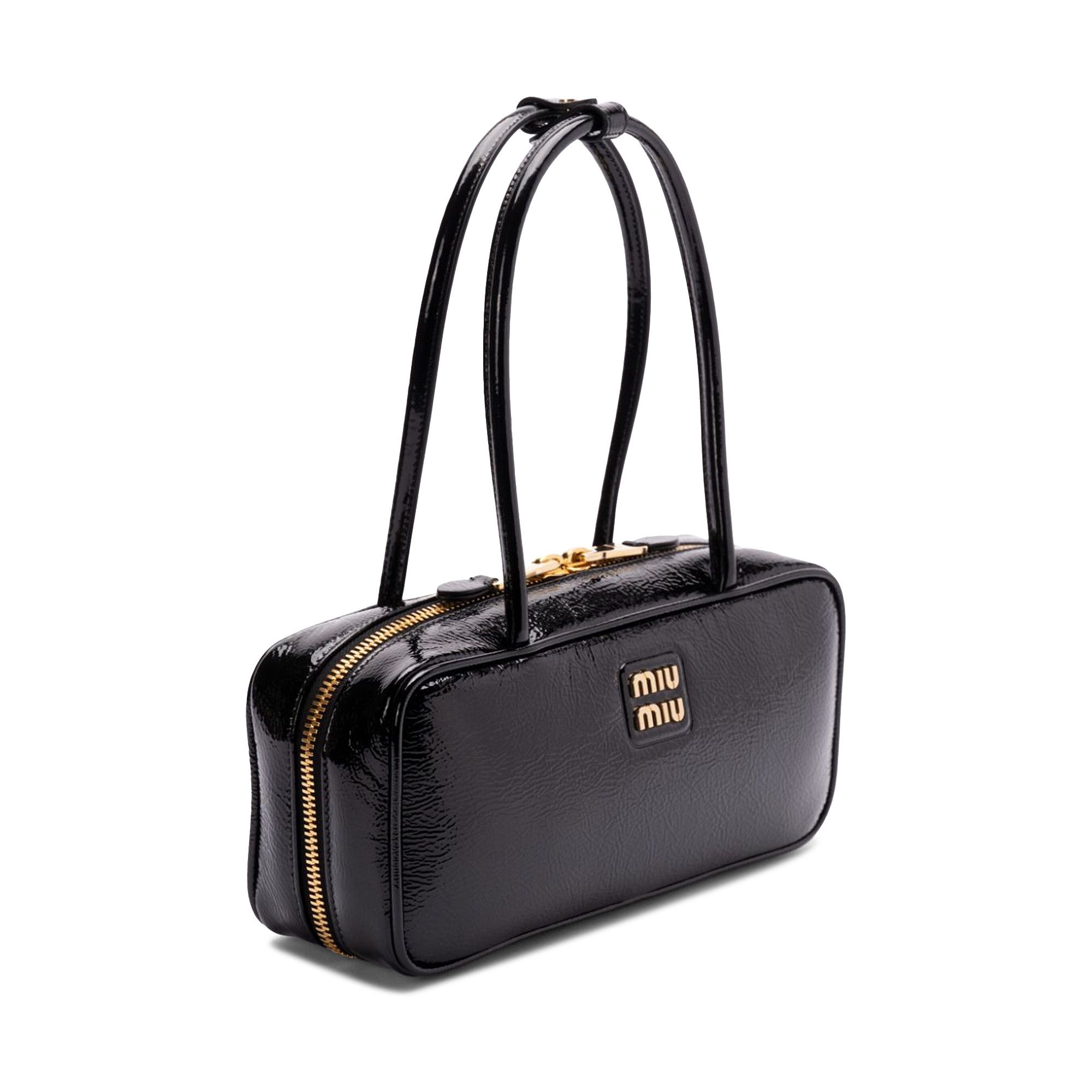 Buy Miu Miu Beau Leather Patchwork Bag 'Black' - 5BB173 ADNT