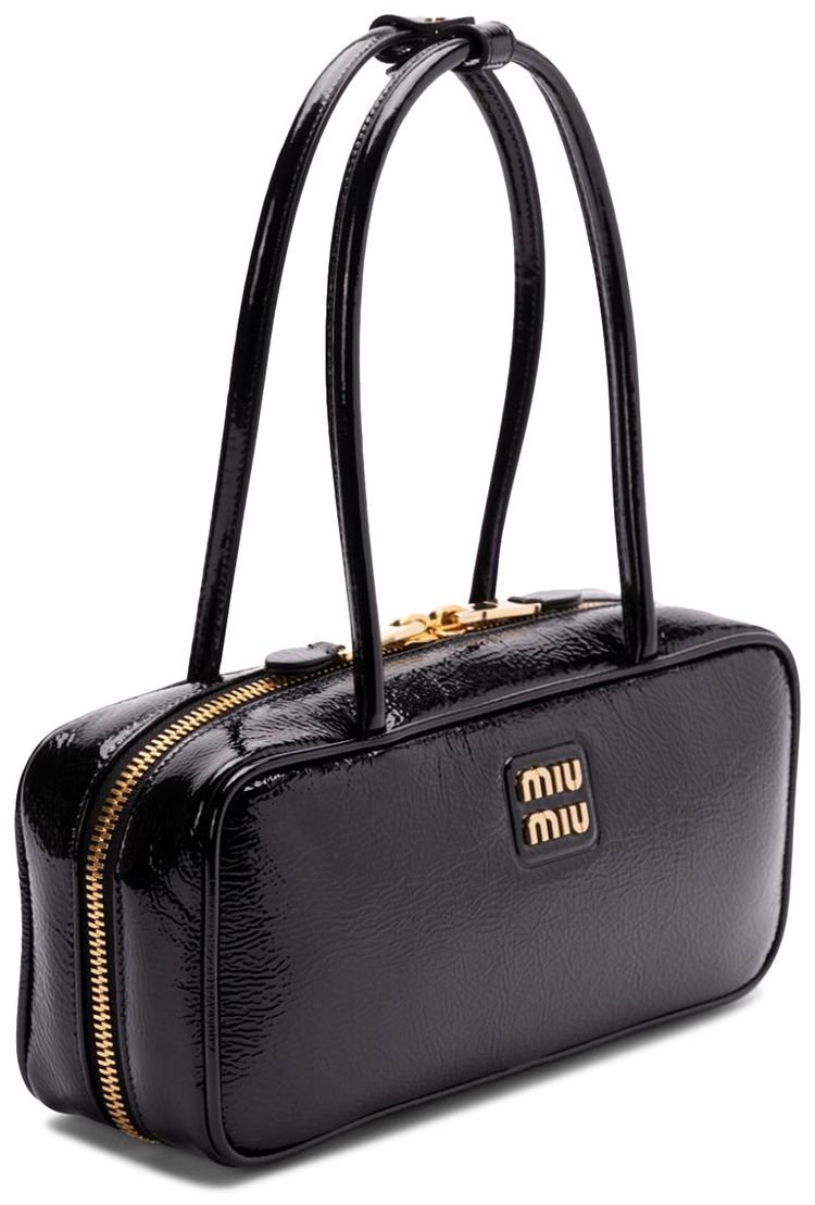 Miu Miu Beau Leather Patchwork Bag Black