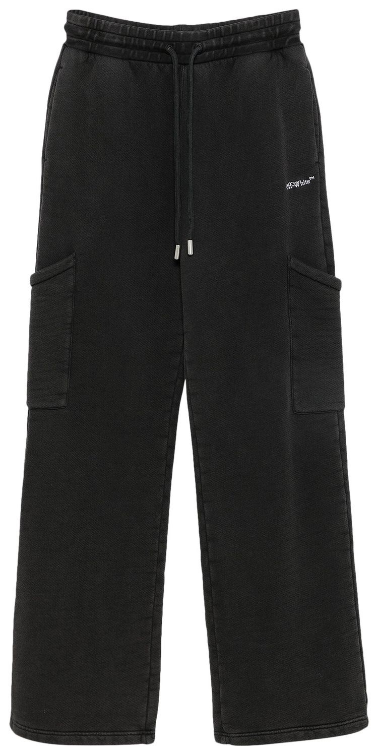 Off White Bookish Cargo Sweatpant BlackWhite