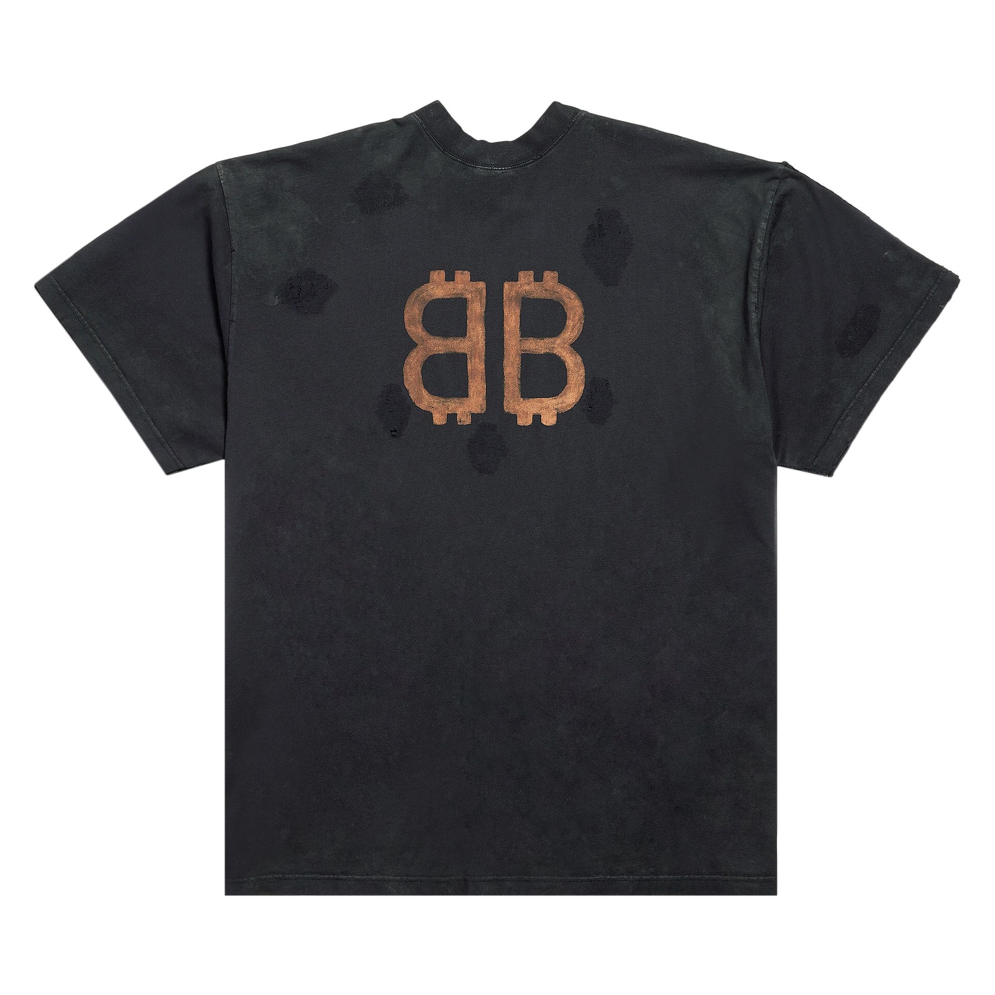 Buy Balenciaga Paris Moon Double Front T-Shirt 'Wash Black