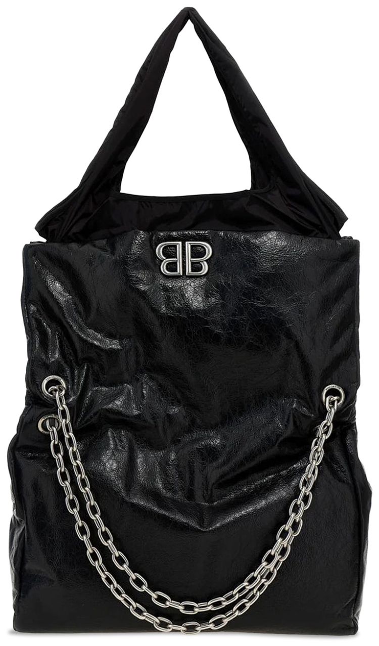 Balenciaga Monaco Large Chain Tote Bag BlackBlack