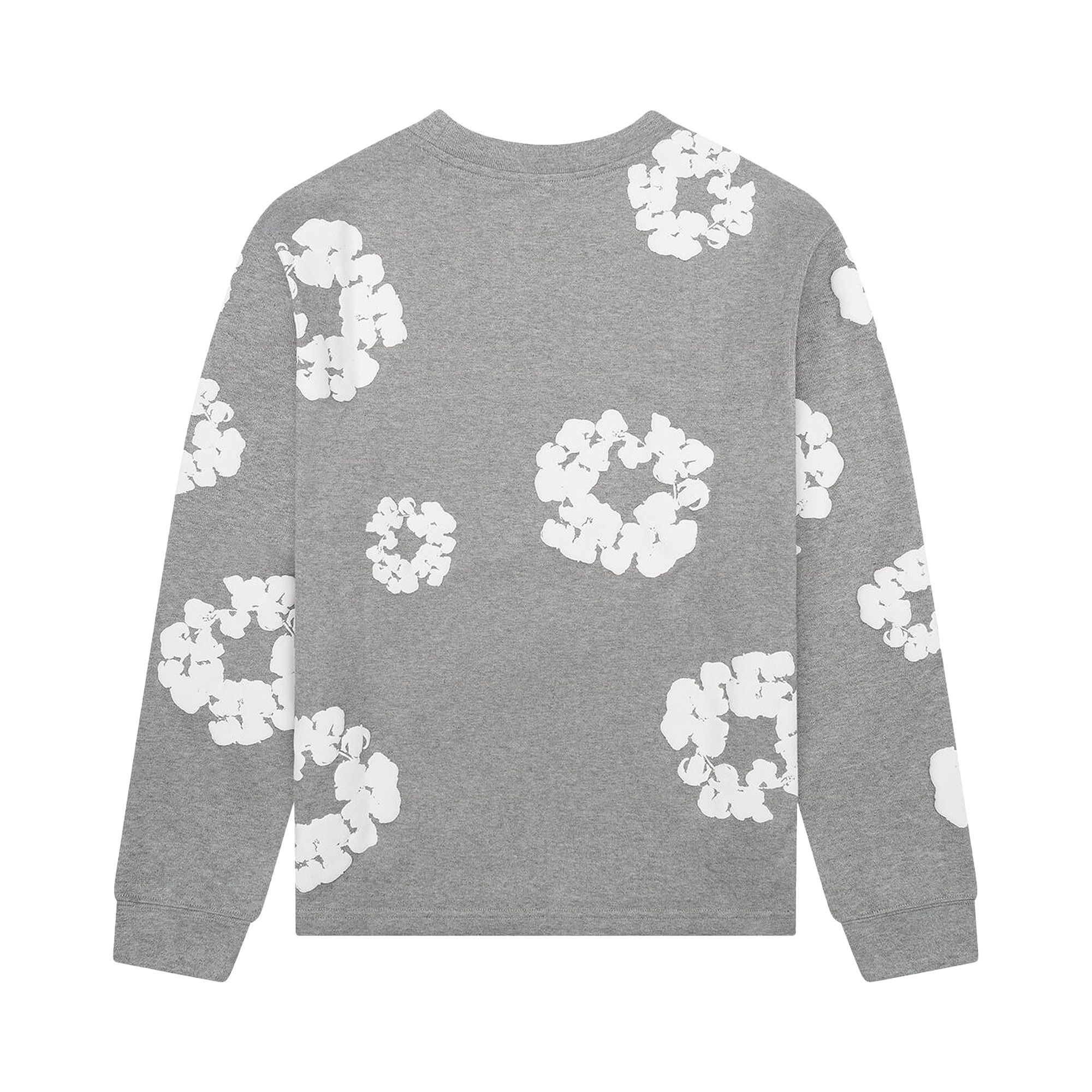 Buy Denim Tears Long-Sleeve Wreath Tee 'Grey' - FW24TLS0061S
