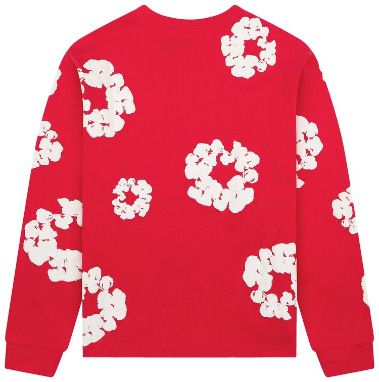 Denim Tears Long Sleeve Wreath Tee Red