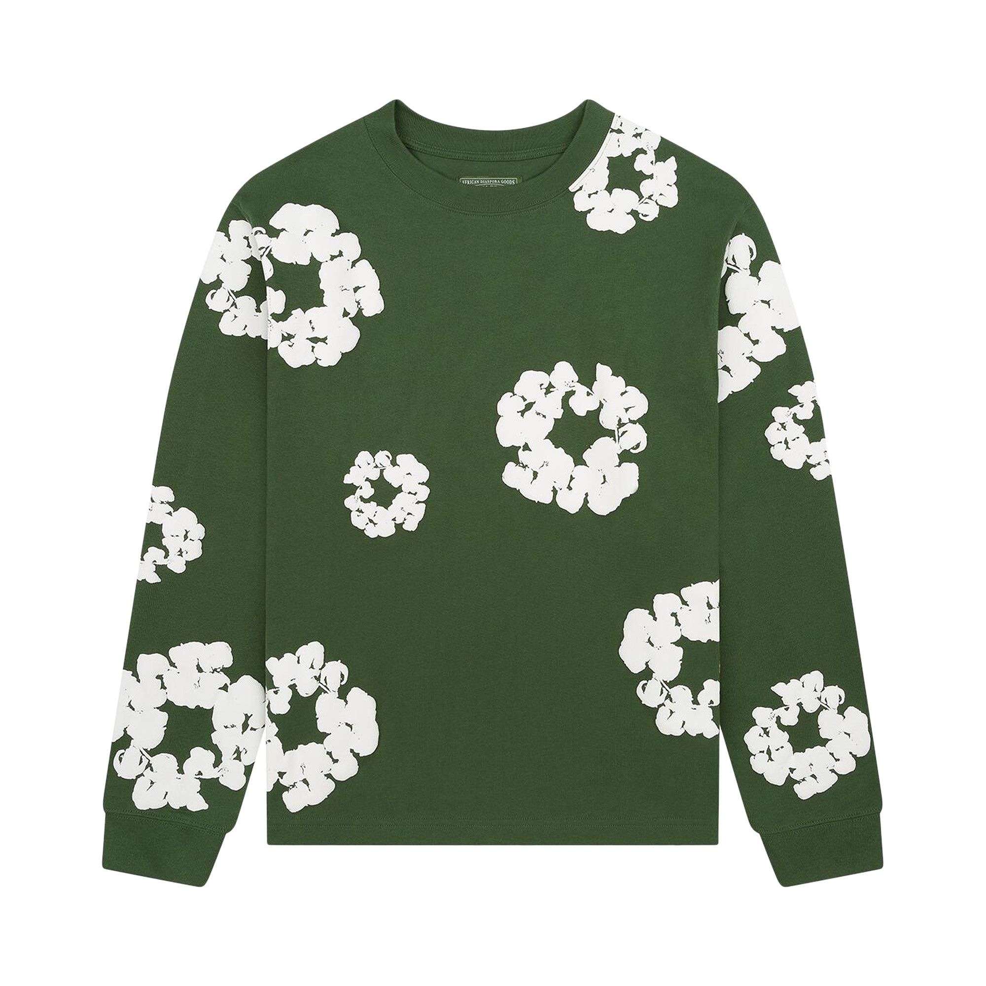Buy Denim Tears Long-Sleeve Wreath Tee 'Green