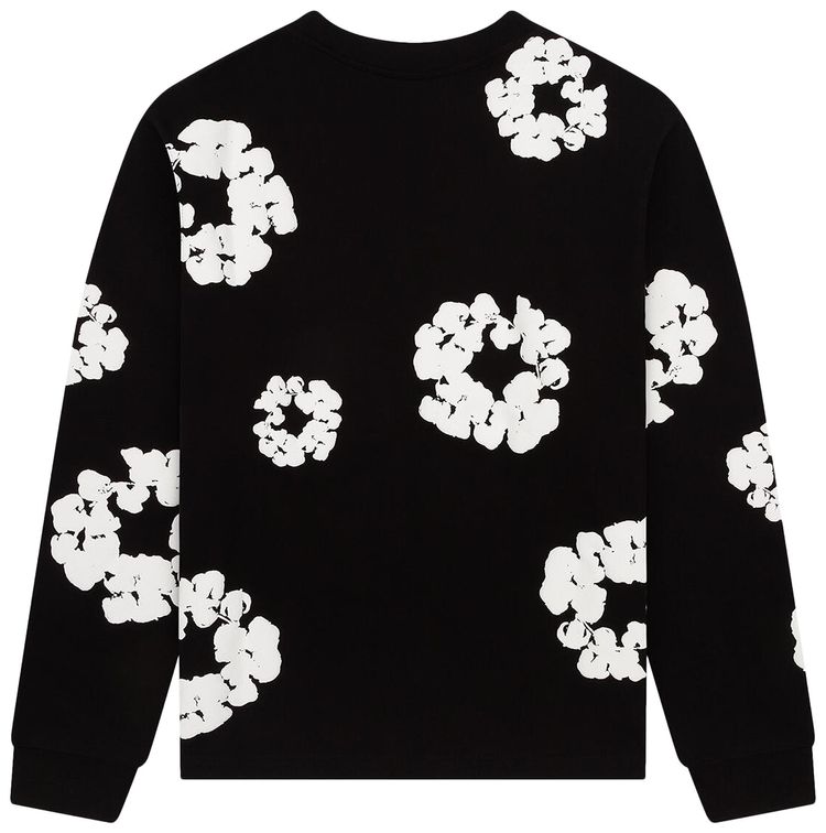 Denim Tears Long Sleeve Wreath Tee Black