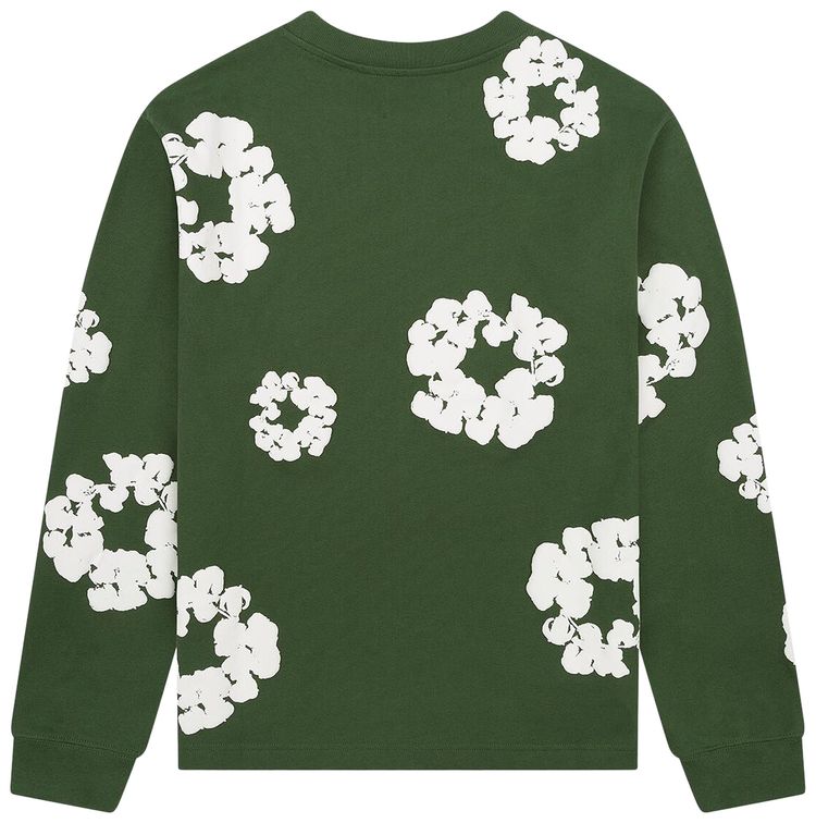 Denim Tears Long Sleeve Wreath Tee Green