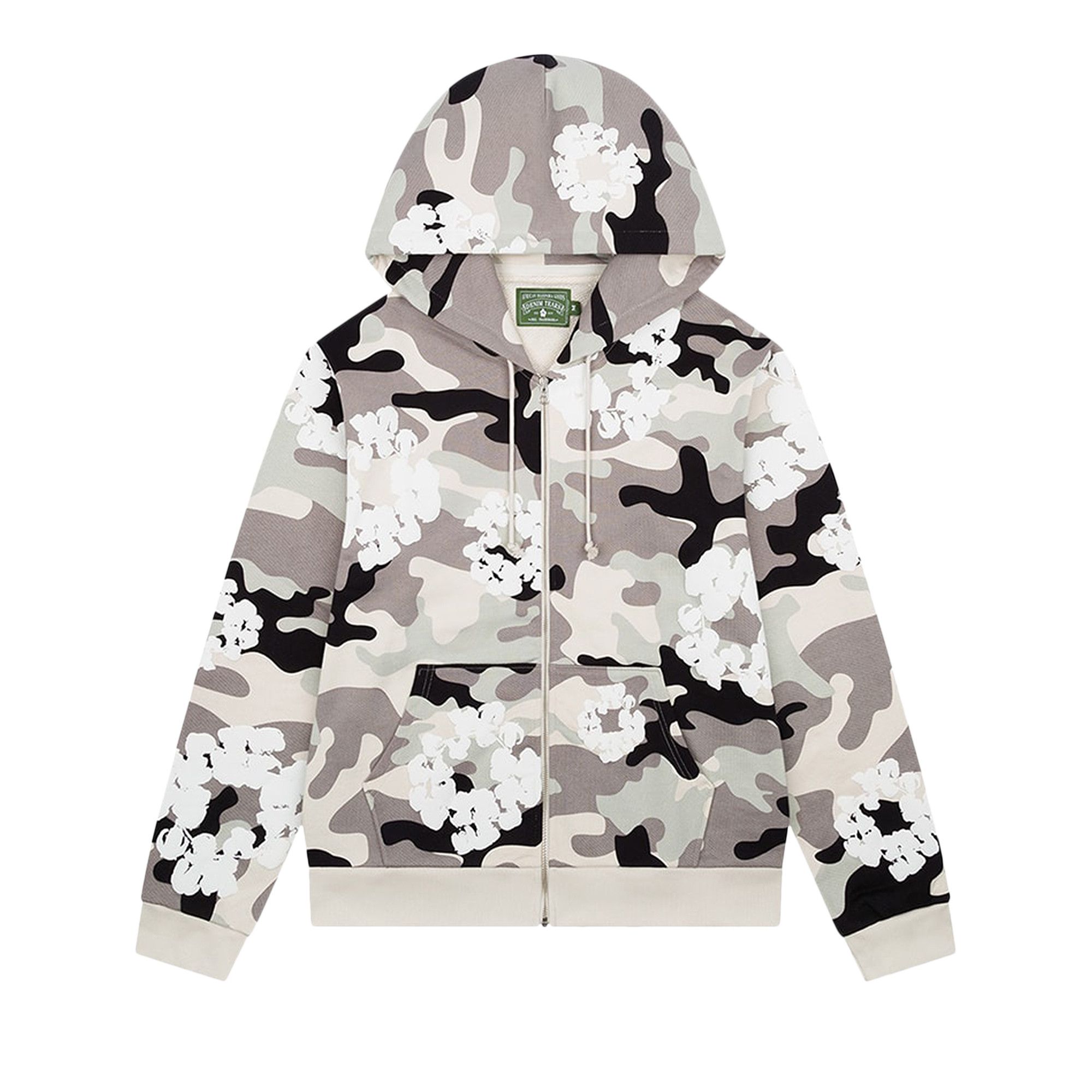Buy Denim Tears The Wreath Zip Hoodie 'White Camo' - 5650