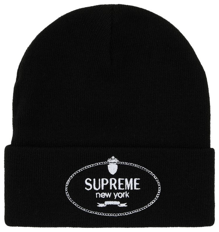 Supreme Crest Beanie Black