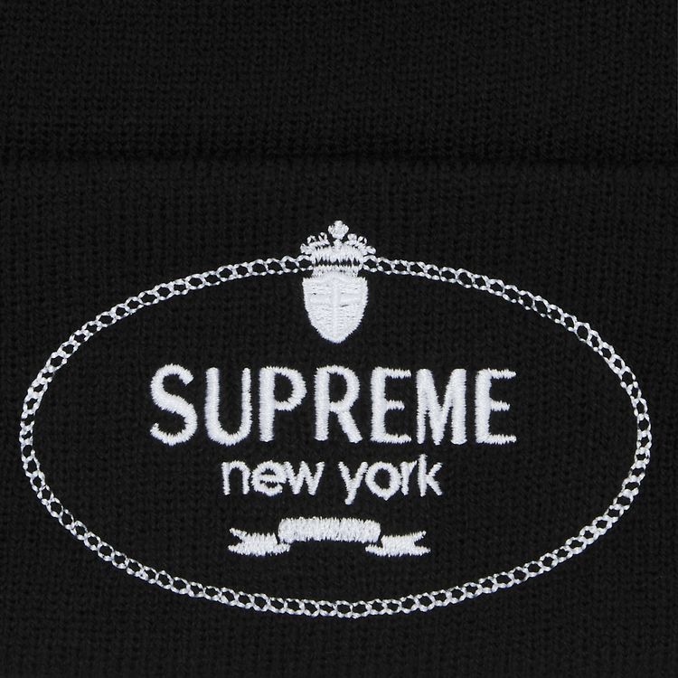 Supreme Crest Beanie Black