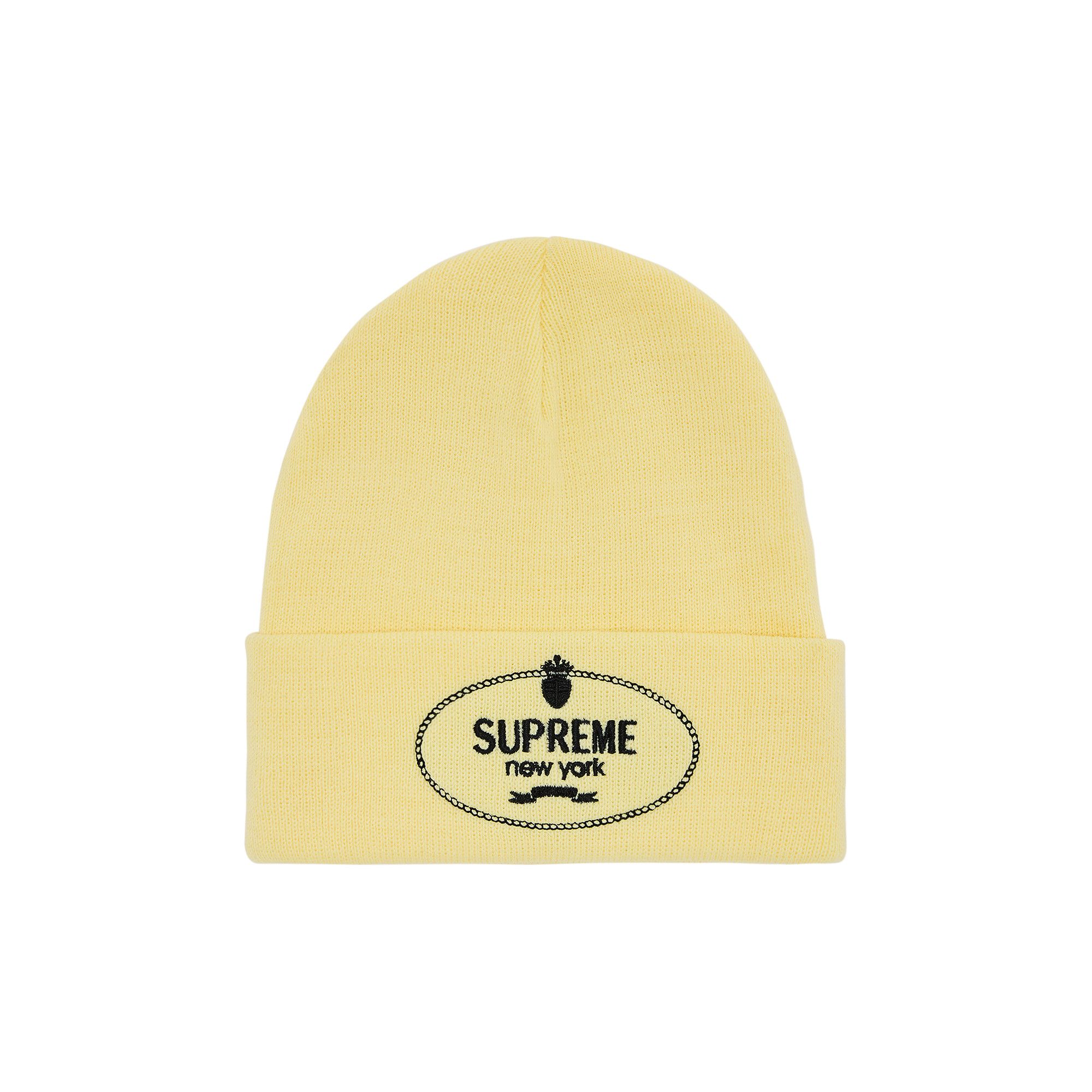 Supreme / 23AW/UMBRO Beanie/ニットキャップ/アクリル/イエロー Buy Supreme Crest Beanie 'Light Yellow' - FW24BN82 LIGHT YELLOW | GOAT