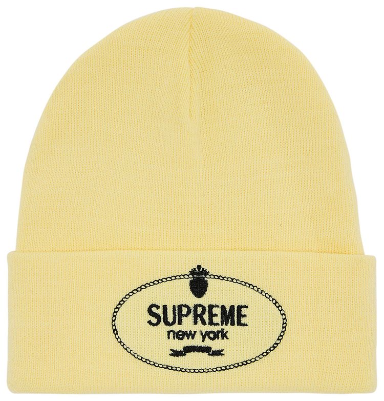 Supreme Crest Beanie Light Yellow