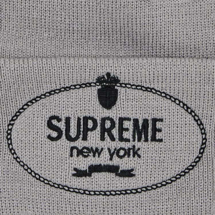 Supreme Crest Beanie Grey